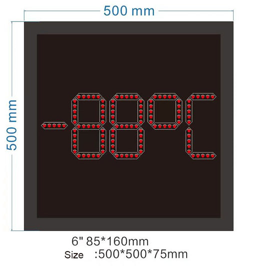 Leadleds 6 in Led Temperature Display for Indoor -15°C ~40°C Auto Detection