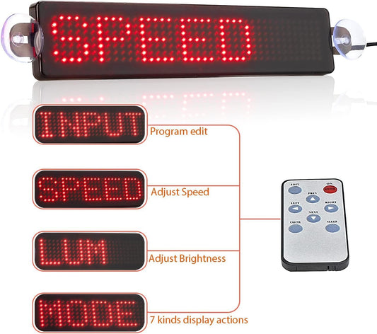 remote car sign programmable