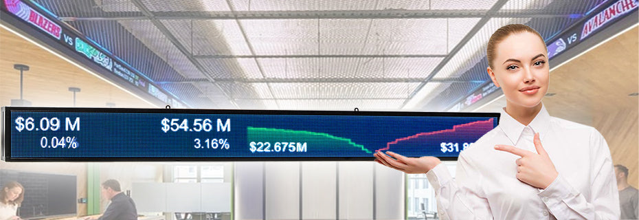 LED ticker tape for business – customizable scrolling message display for retail and commercial use