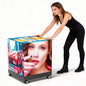 Advertising Board Leadleds 5-Sided LED Video Cube Outdoor Display Sign P3 Full Color WiFi App Control Wheeled Mobile Sign