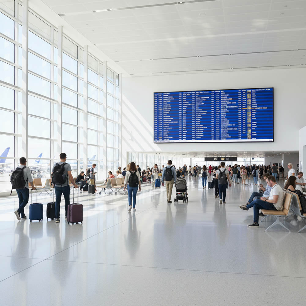 Airport Terminal LED Flight Information Display Screen with Passengers