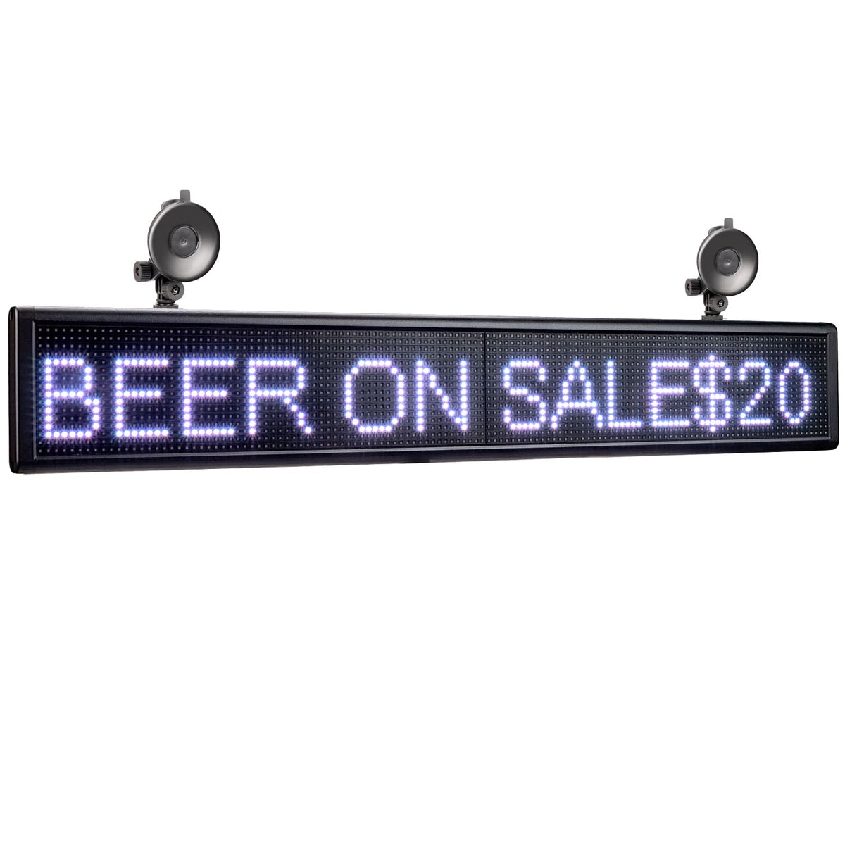 App-controlled LED message display with selectable color options