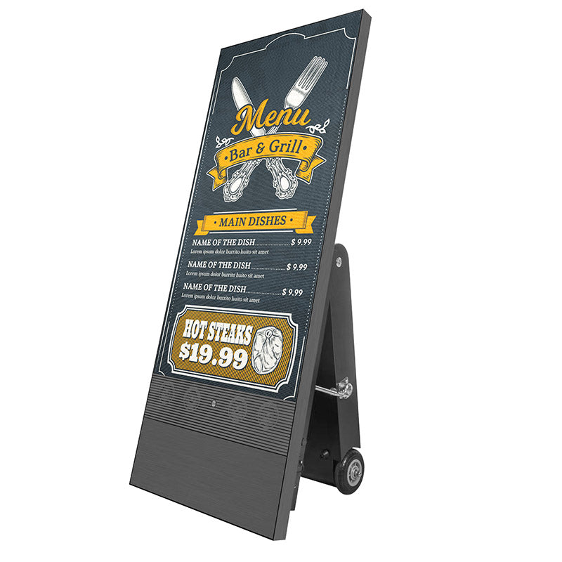 Battery-powered LED screen