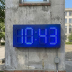 Blue LED temperature display with large 10 inch digits