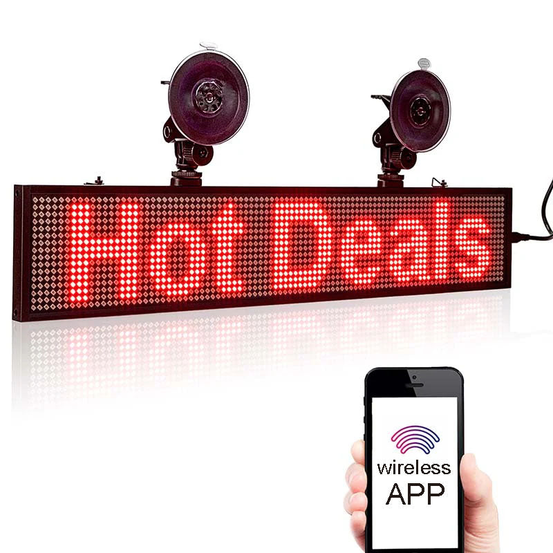 Leadleds illuminated sign car led programmable message signs