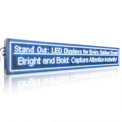 LED display board with text 