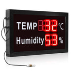 Commercial outdoor thermometer with LED