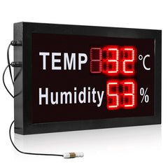 Commercial outdoor thermometer with LED