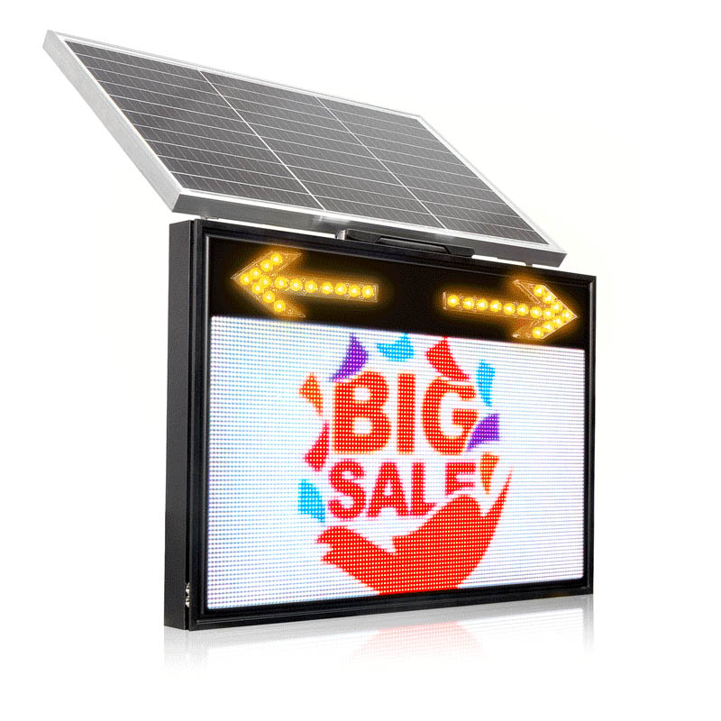 Solar-powered information signs