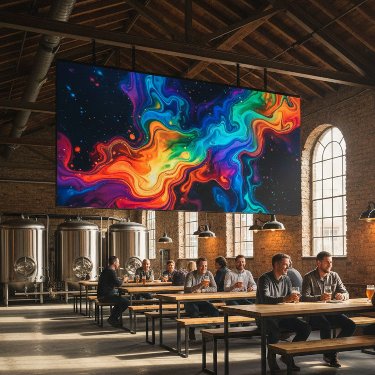 Leadleds Indoor Full Color LED Video Wall 2.5m x 1.5m for Suspended Installation | P1.95 HD Display Screen Secondary image