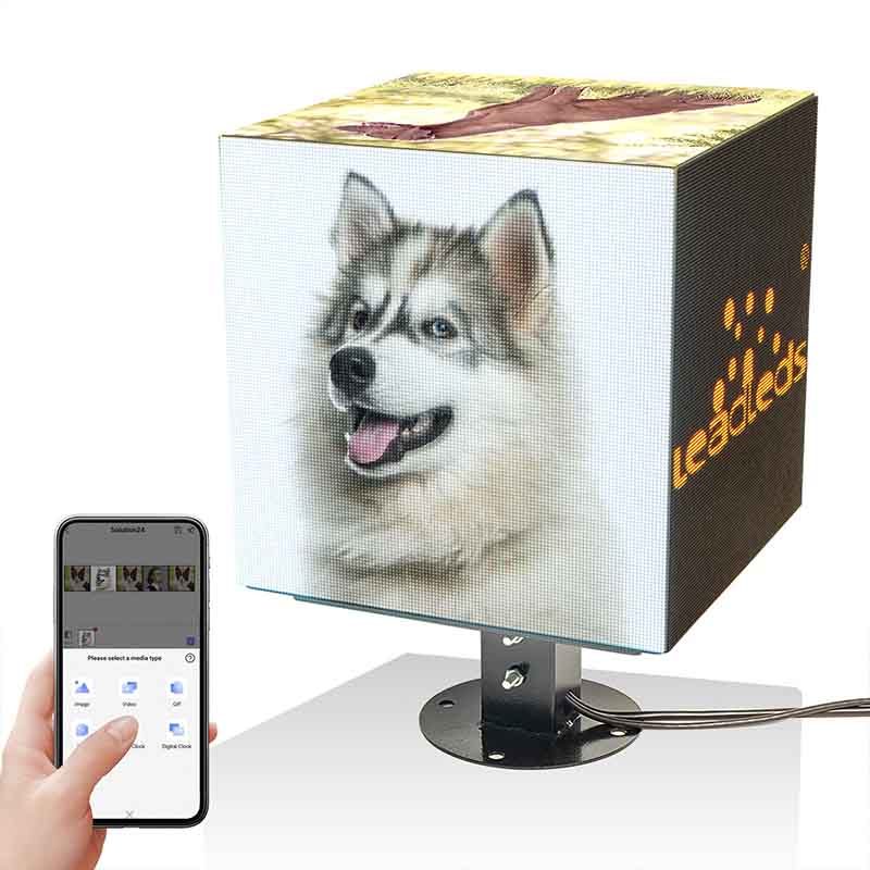 Leadleds Cube Led Display Screen Digital Sign Custom Made Led Sign Advertising TV Panel