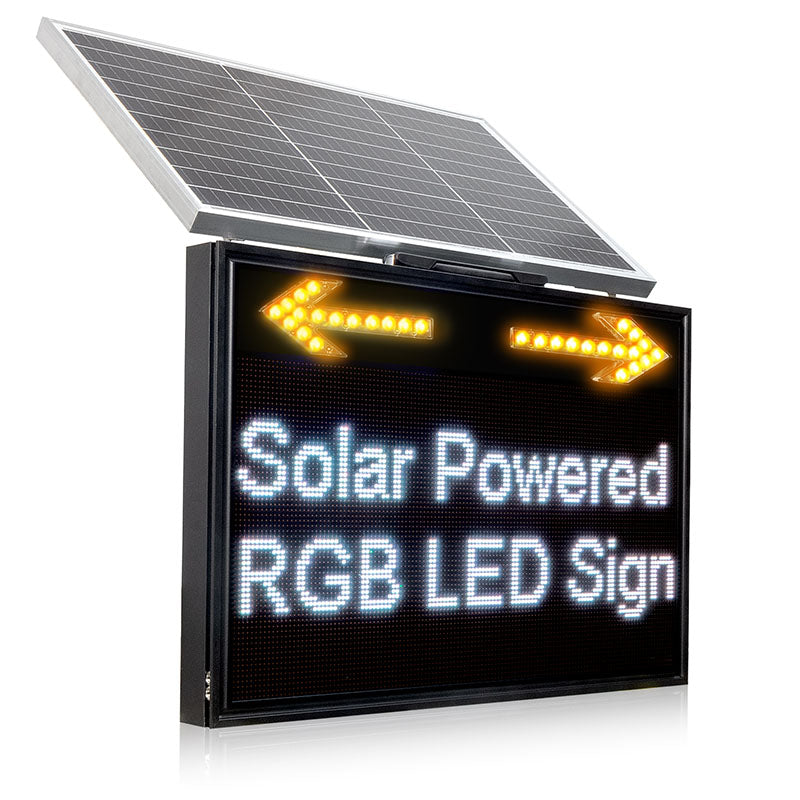 Weather-resistant solar LED displays