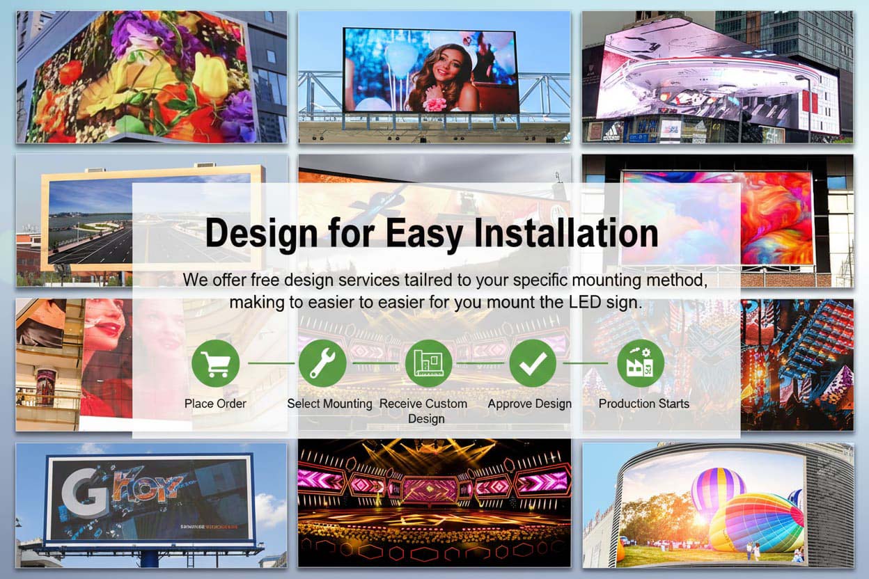 led sign installation