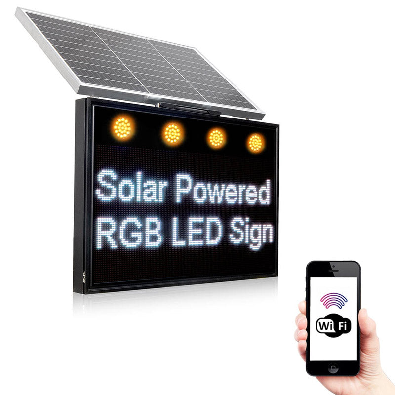 Eco-Friendly Outdoor Signs programmable by wifi