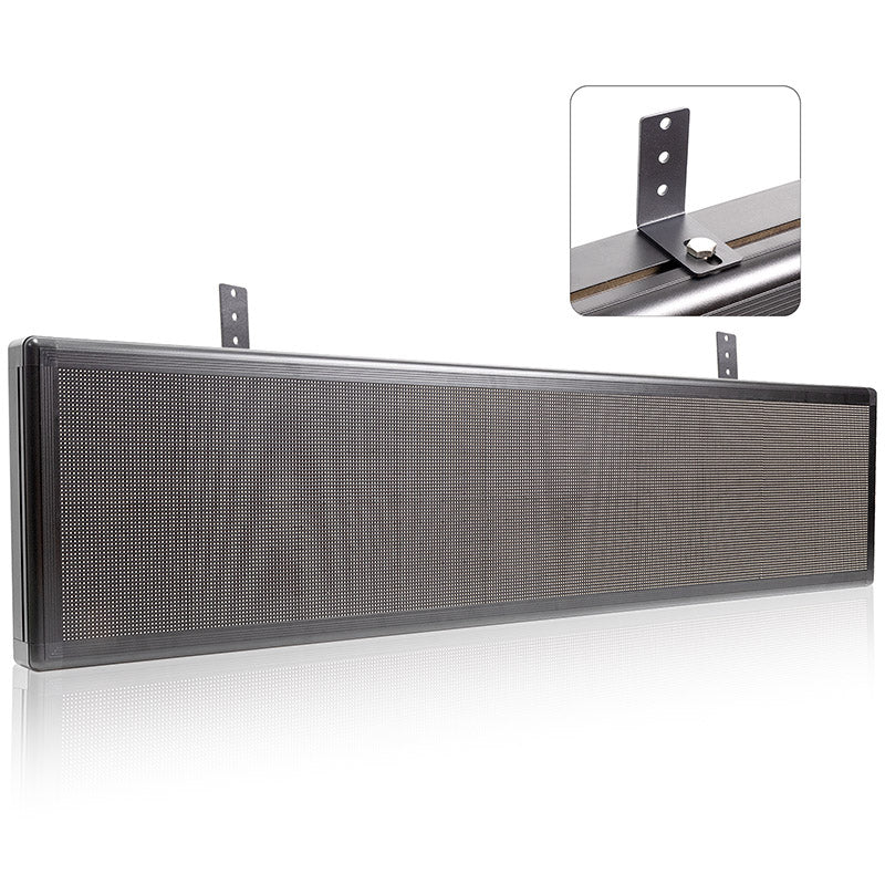 Panel Led electrónico de 66x15 pulgadas, impermeable para exteriores, mensaje superbrillante a todo color mediante programación LAN Imagen secundaria del producto