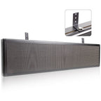 Metallic screen with bracket on a white background