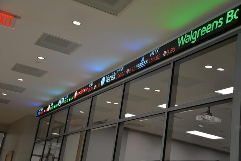 Financial LED ticker displays