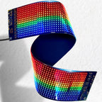 Flexible LED car sign app control interface showing custom text programming