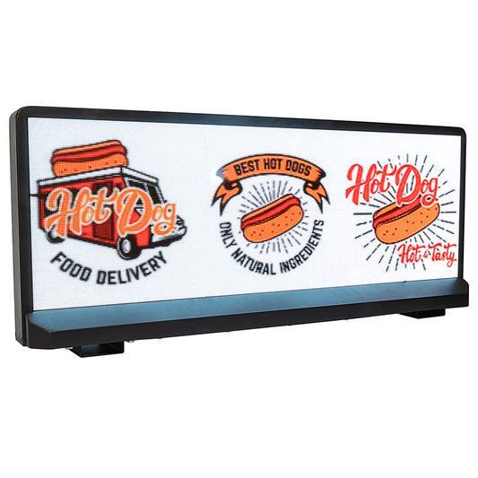 Food delivery car advertising light