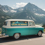 Full-color RGB LED display mounted on vehicle for mobile marketing campaigns