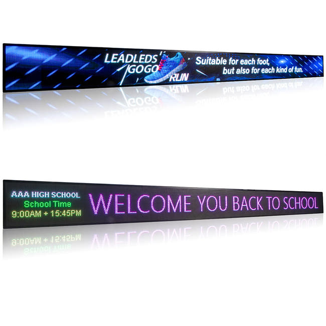 Full-color RGB LED scrolling ticker board indoor digital signage Secondary image
