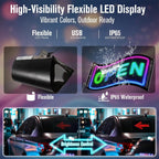 Full color LED flex sign with 8 display modes adjustable brightness and speed