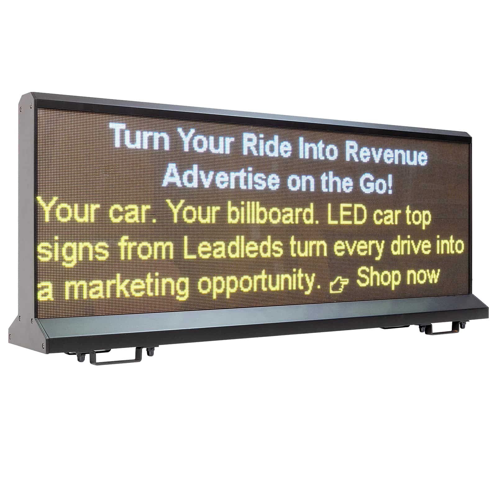 GPS enabled LED taxi roof advertising display