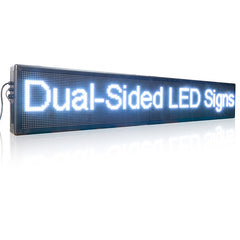 Dual-sided LED sign with 'Dual-Sided LED Signs' text 