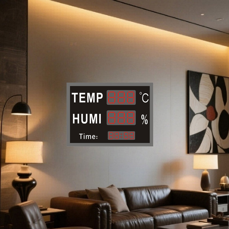 Leadleds Pantalla de temperatura y humedad Instrumento industrial de temperatura y humedad grande Imagen secundaria del producto