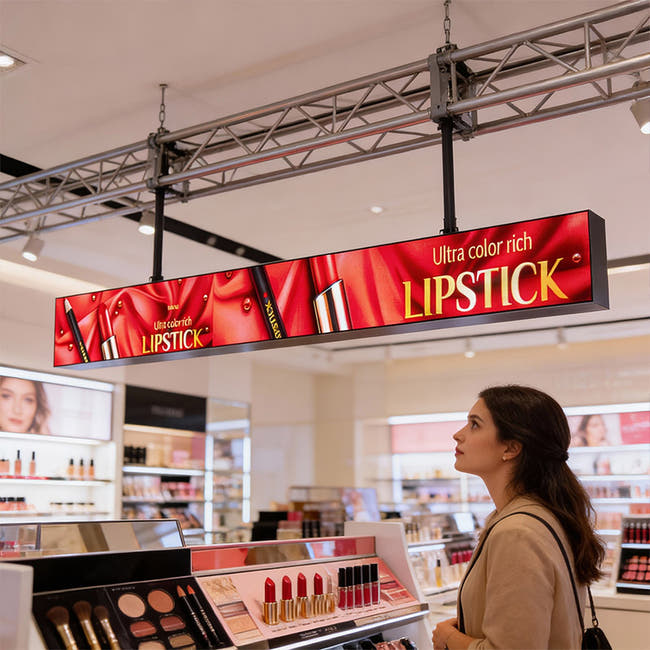 Indoor LED banner display scrolling full-color messages Secondary image
