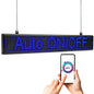 Indoor LED sign programmed with a smartphone app