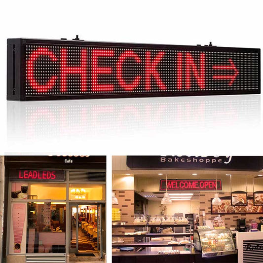 Leadleds Scrolling LED Sign with Serial Communication Protocol