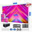 Full color indoor LED video screen with accessories and dimensions 
