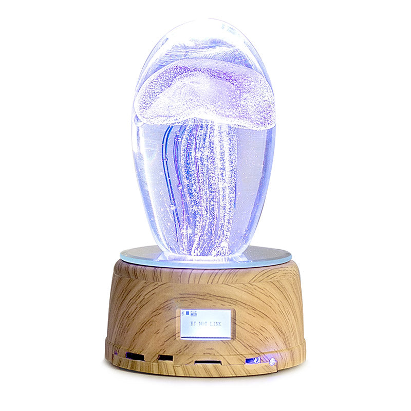 Jellyfish Table Lamp Speaker Rotating Lighting Base Music Box