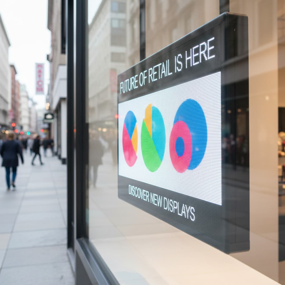 Leadleds 33" WiFi 4G Cloud LED Window Sign - Full Color Scrolling Display for Business Advertising Secondary image