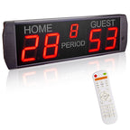 Digital scoreboard with red LED display and remote control 