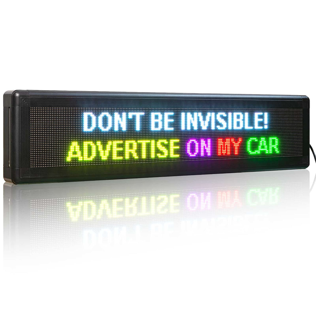 LED display board with 'Display U Messages' text on a white background