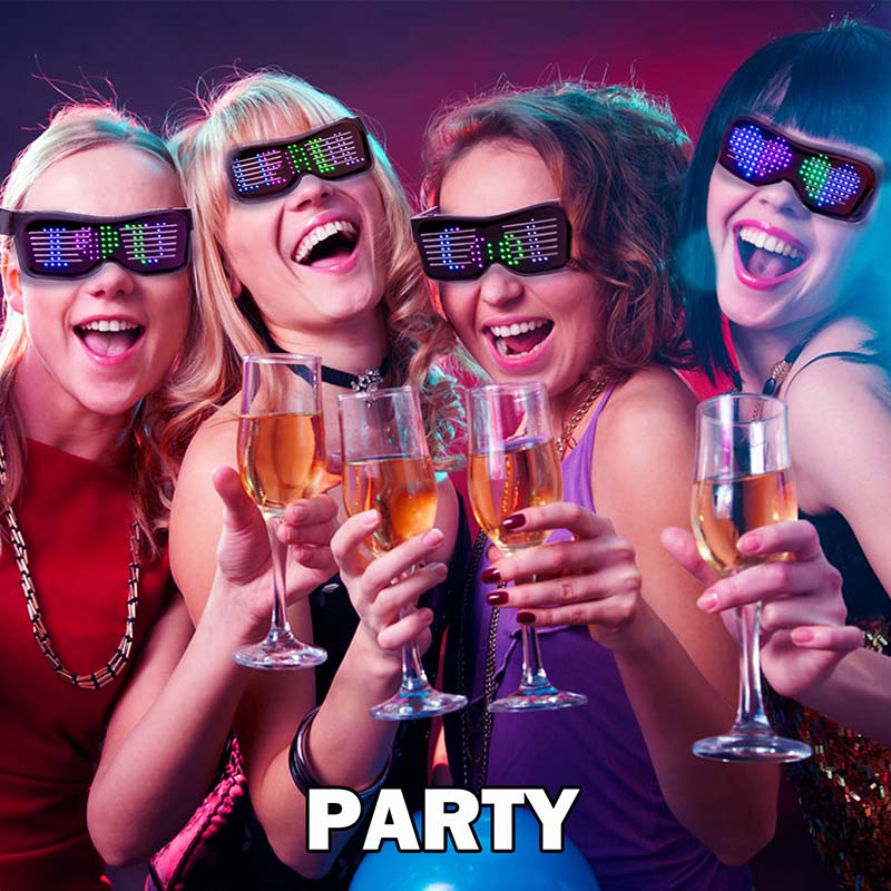 led glasses for party