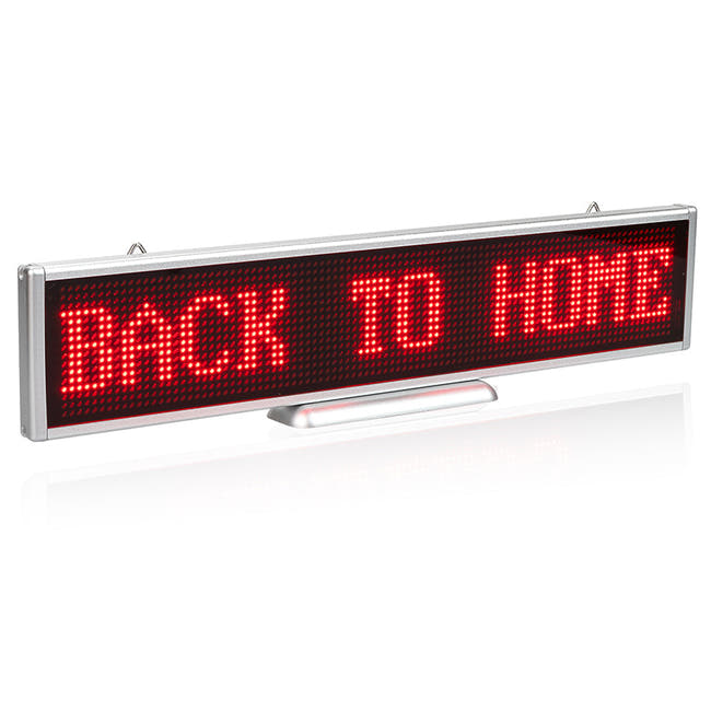 LED sign displaying 'BACK TO HOME'  Secondary image