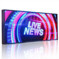 LED display screen with 'LIVE NEWS' text on a white background