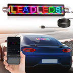 LED sign with 'LEADLEDS' branding, smartphone app control