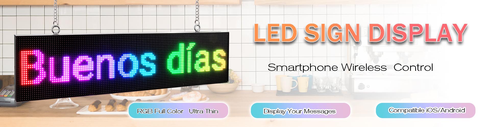 scrolling led sign board message display
