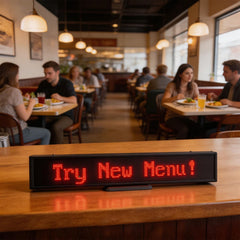 Leadleds LLD300 Mini LED Sign Full View – USB rechargeable portable programmable text display for desk and counter