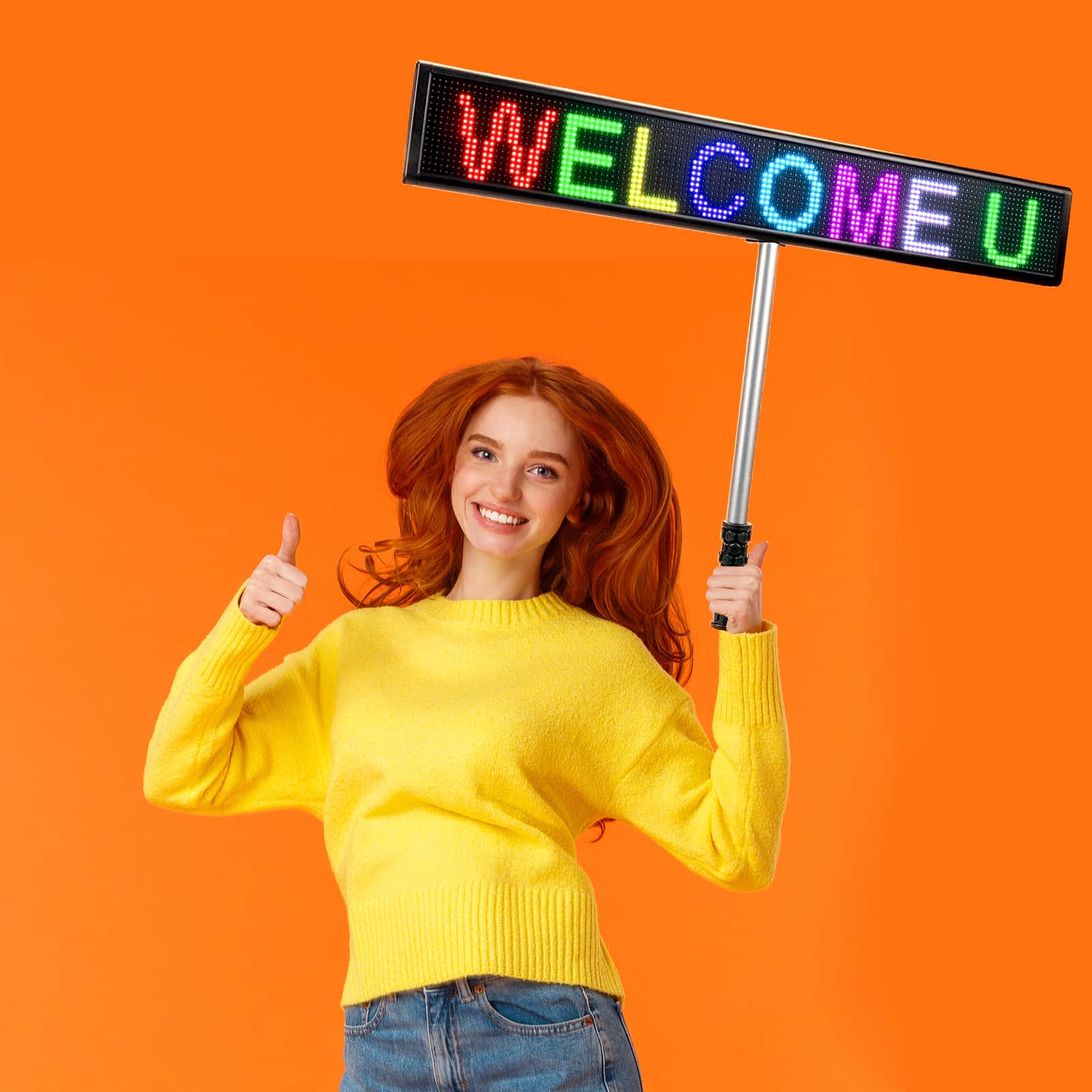 Top selling portable LED sign – rechargeable programmable display for business and events