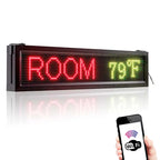 Leadleds 10mm Pixel Outdoor LED Business Sign 104x24cm Full Color Scrolling Text Display Board