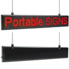 Leadleds 25 inch scrolling LED sign displaying red text