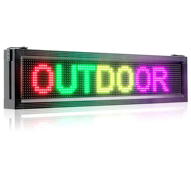 Leadleds 41 Inch Outdoor Waterproof Programmable LED Business Sign Board with Temperature Display Main image