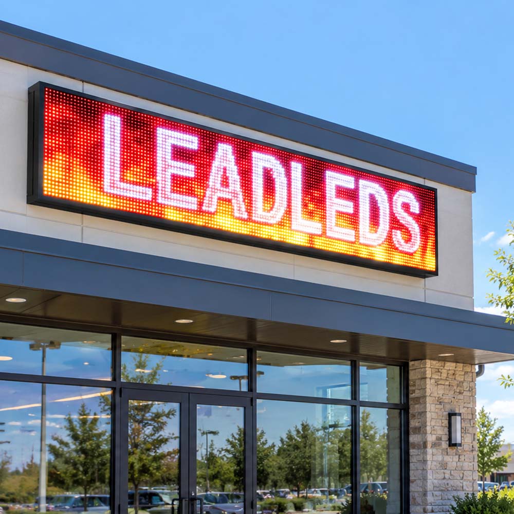 Leadleds 91 x 22 inch outdoor P10 programmable LED sign