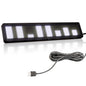 Leadleds 9 inch programmable LED scrolling message board showing white dot matrix equalizer display with USB power cable