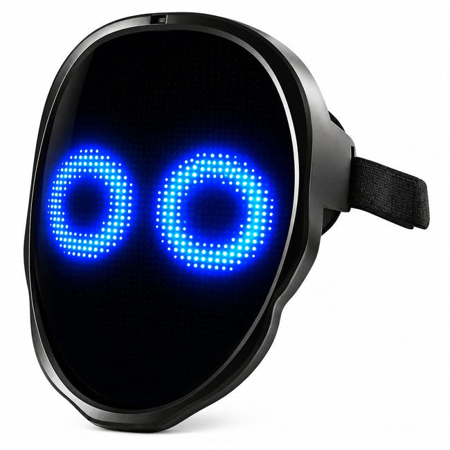 Leadleds Bluetooth programmable LED face mask with customizable RGB lighting patterns Main image